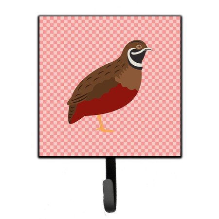 Carolines Treasures Chinese Painted or King Quail Pink Check Leash or Key Holder BB7956SH4
